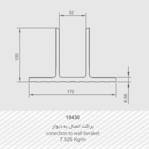 براکت اتصال به دیوار 10430