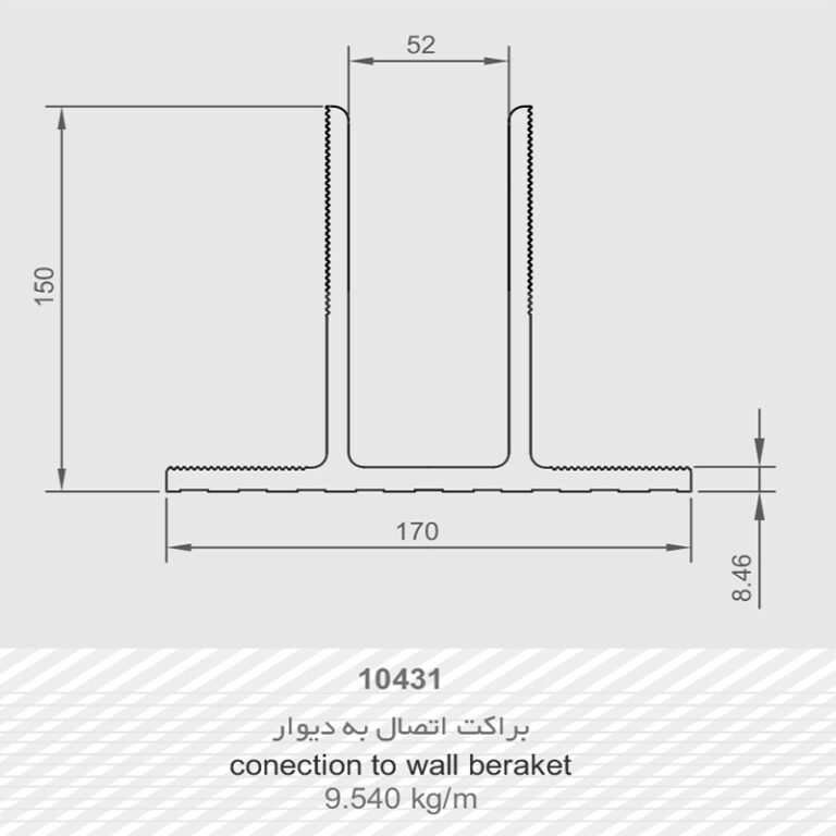 براکت اتصال به دیوار 10431