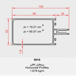 پروفیل افقی 5010