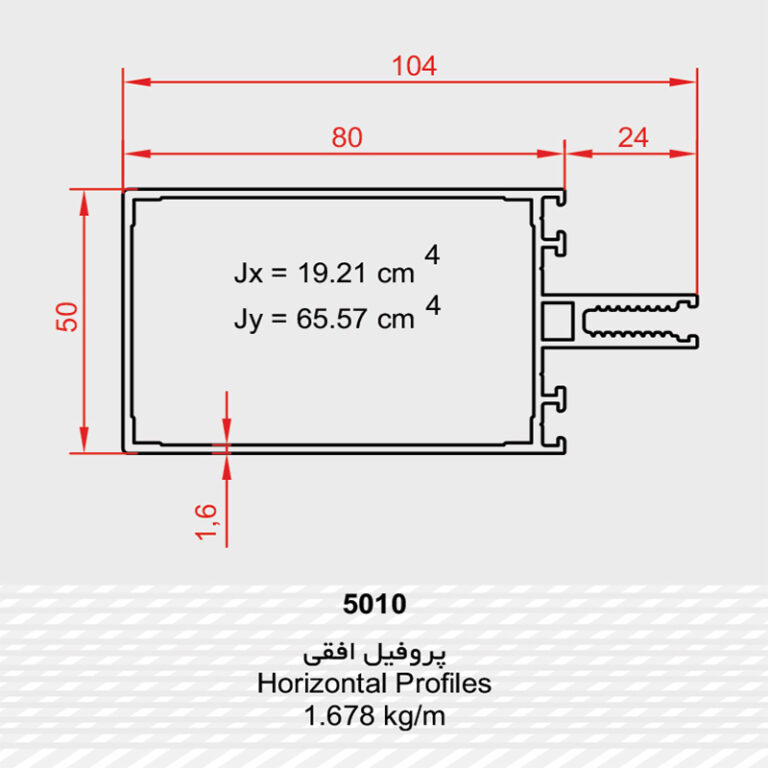 پروفیل افقی 5010