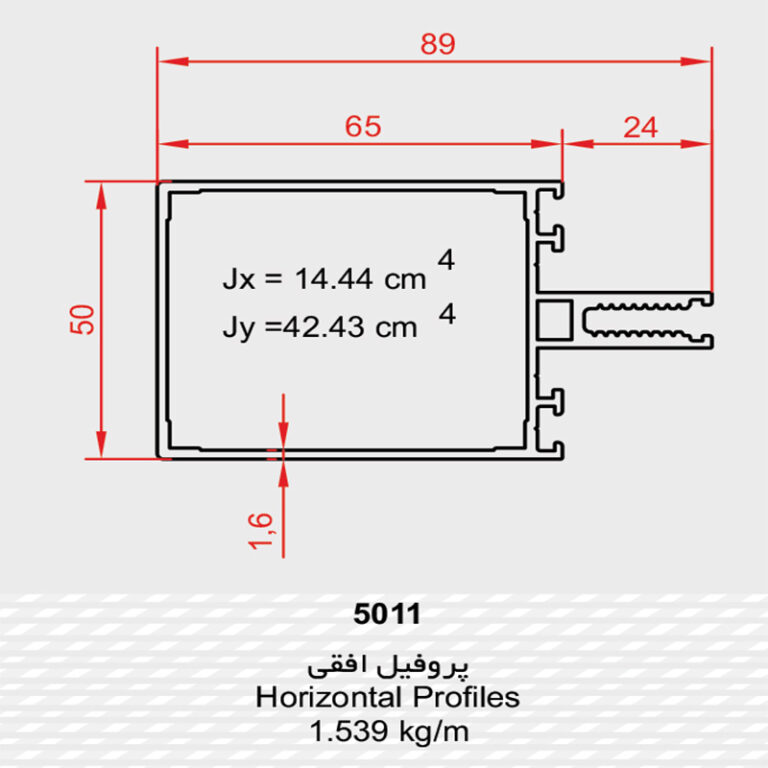 پروفیل افقی 5011